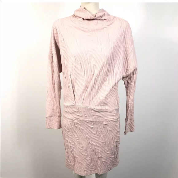 Free People Vivian Mock Neck Textured Dolman Dress - Picture 2 of 8